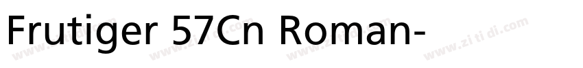 Frutiger 57Cn Roman字体转换